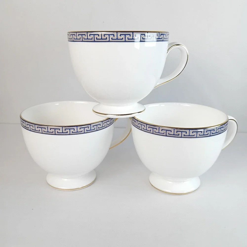 Set of 3 Wedgwood Palatia Footed Replacement Coffee Tea Cups England